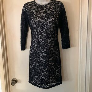 FOREVER 21 Black Lace Mini Dress size M